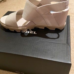 Sorel, salt colored sandal